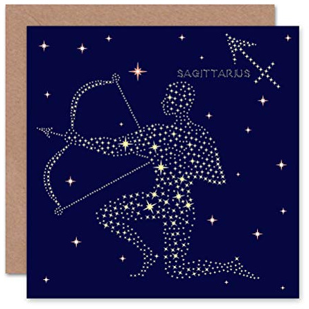 Wee Blue Coo ASTROLOGY SAGITTARIUS STAR SIGN CONSTELLATION BLANK BIRTHDAY CARD