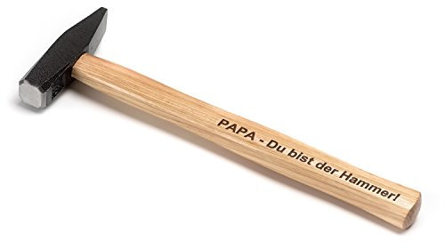 Hammer mit Gravur | 800 g | Vorder- & Rückseite mit Ihren eigenen Text gravieren lassen | Qualitätswerkzeug von Peddinghaus