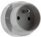Adaptateur transformateur électrique - fiche mâle 20A vers fiche femelle 16A - blanc - Zenitech