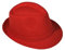 Strohhut Panama Fedora Trilby Gangster Hut Sonnenhut mit Stoffband Farbe:-Rot Gr:-54
