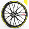 Motoking Adesivi per Il Bordo del cerchione GP - Giallo zolfo opachi - Kit Completo per Cerchioni da 15 a 19