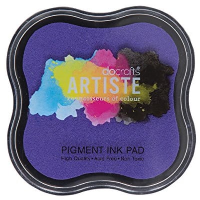 Artiste Pigment Lavender Ink Pad for Stamping, Embossing Powders, Crafting Supplies, Highly Pigmented, for Use with Clear Stamps, Rubber Stamps, Ink Pads are Safe Non-Toxic Acid-Free