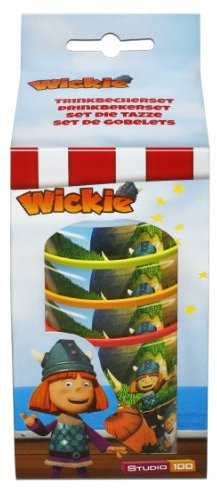 Studio 100 MEVI00000070 - Wickie und die starken Männer, Trinkbecher-Set, 4-teilig
