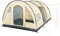 CampFeuer Zelt TunnelX für 4 Personen | Creme/Grau | Tunnelzelt mit 3 Eingängen, 5000 mm Wassersäule | Vernähte Bodenplane, Moskitonetz, Sichtschutz | Gruppenzelt, Campingzelt, Familienzelt