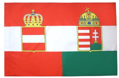 AZ FLAG - Drapeau Autriche-Hongrie 1867-1918 - 90x60 cm - Drapeau Empire Austro-Hongrois 100% Polyester Avec Fourreau et Cordelette - Pavillon 50 g