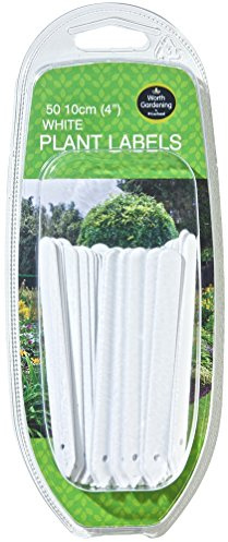 W0860 Garland 10cm (4) Plant Labels (50) (White)