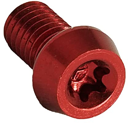 F26 Aluminium M5 Torx T25 Schraube 7075 DIN 912, Fahrrad Tuning, 10 mm, Rot | Leichte Fahrrad Schraube aus Aluminium 7075, Innensechskant DIN 912, Torx T25