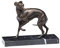 aubaho Windhund Jagdhund Skulptur Figur Jagd Bronzeoptik Whippet Greyhound Sculpture