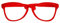 Widmann 13251 - Riesenbrille, rot, Clown, Karneval, Mottoparty