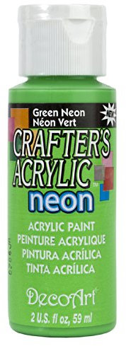 Deco Art DCA132 - Pintura para Tejidos y Telas, Color Verde neón
