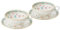 Bone china flower calico tea bowl dish pair set P58043A/4409 (japan import)