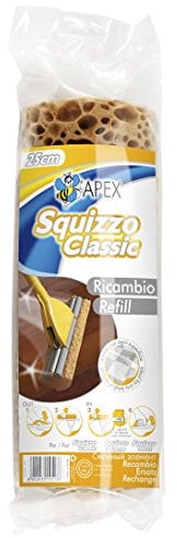 Apex Ricambio Spugna 25 cm per Lavapavimenti Squizzo – Alta Assorbenza e Lunga Durata, Ideale per Tutti i Tipi di Pavimento