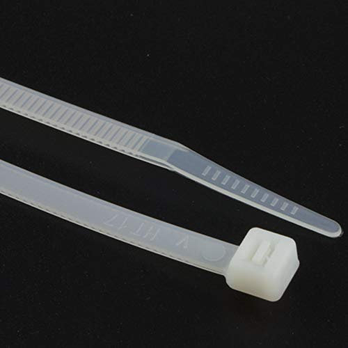 enTie Natural White Cable Ties 4.8mm x 370mm Nylon 66 UL Approved [100 Pack]