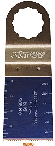 CMT ORANGE TOOLS OMS05-X5 5 LAME MULTIFUNZIONE PER FEIN SUPERCUT E FESTOOL VECTURO PER TAGLIO LEGNO BIM 34x40mm 18TPI