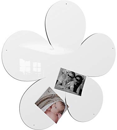 Colours-Manufaktur Blume Magnetwand - viele XXL groß Hochglanz (weiß (RAL 9003 signalweiß glänzend))