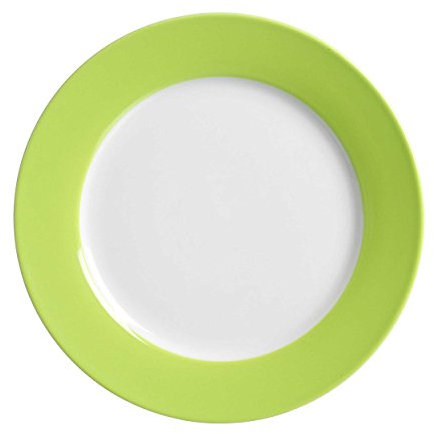 Ritzenhoff & Breker Doppio Dessertteller, 1 Stück, Kuchenteller, Frühstücksteller, Porzellan, Grün, Ø 20 cm, 515855