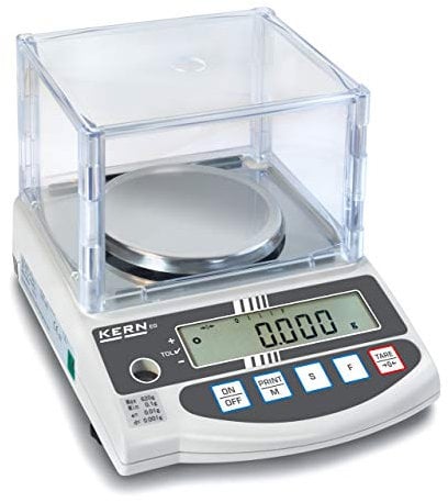 Kern & Sohn Präzisionswaage EW 4200-2NM (mit Stimmgabelwiegesystem, Justierprogramm CAL, mit Arbeitsschutzhaube, digitale Waage, Einbereichswaage) EW 4200-2NM