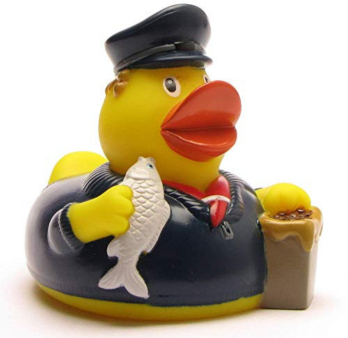 Duckshop I Badeente Hamburg I Quietscheente I L: 7,5 cm - inkl. Quietscheentchen-Schlüsselanhänger im Set I Geschenk City-Trip I Präsent Sammler I Souvenir