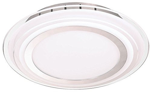 WOFI Deckenleuchte, 1-flammig, Serie Nancy, 1 x LED, 17.5 W, 220-240 V, Höhe 7.2 cm, Durchmesser 30 cm, Kelvin 3000, Lumen 1550, chrom 9276.01.01.0300