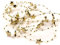 Schnoschi 2m Gold Sterne Perlenband Perlenkette Perlengirlande Perlenschnur Weihnachten Advent Deko Perlen Tischdeko Meterware