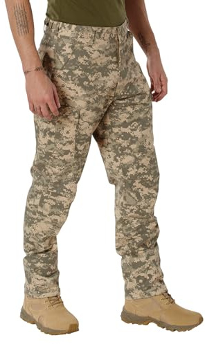 Rothco Tactical BDU Pants – Rugged Cargo Outdoor Hiking EDC Work Uniform, ACU Digital Camo, L