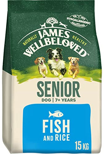 James Wellbeloved Complete Dry Senior Dog Food Fish and Rice, 15 kg