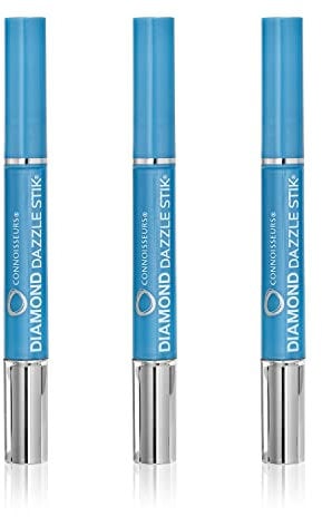 Connoisseurs Jewellery Cleaner Diamond Dazzle Stik | Cleaner for Jewellery Sparkle & Shine | Brush Tip & Compact for Diamonds & Precious Stones (Diamond Dazzle Stik 3pk)