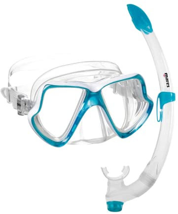 Mares Snorkel Mask Plus Schnorchel Wahoo Tauchset-Transparent/CL, SFAQWCL