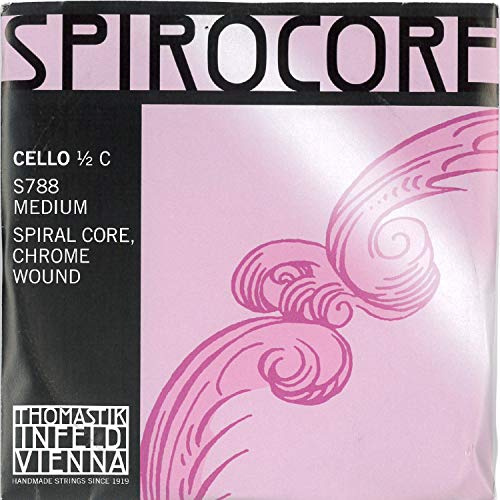 Thomastik single string for cello 1/2 Spirocore - C string spiral rope core, chrome wound, medium