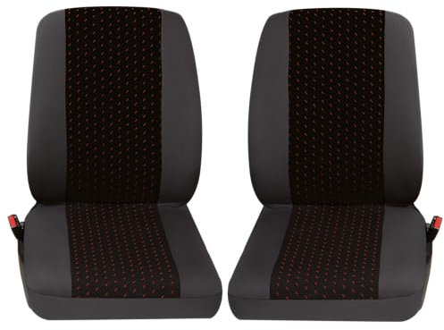 PETEX Auto Transporter Sitzbezüge für Zwei Einzelsitze (vorne) 2-teilig - Profi 1 in rot