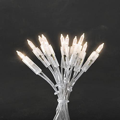 Konstsmide 6303-103 LED Minilichterkette / für Innen (IP20) 230V Innen / 50 warm weiße Dioden / transparentes Kabel