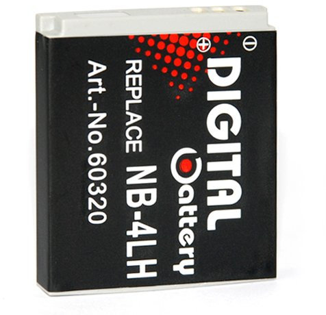Nahas-Shop | Akku für Canon NB-4L NB4L Digital IXUS 100 is, Digital IXUS 110 is, Digital IXUS 120 is - 600mAH Li-ion ACCU