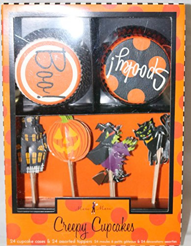 Meri Meri Halloween Gruselige Cupcakes Dekorationsset Boo gruselige Förmchen Toppers
