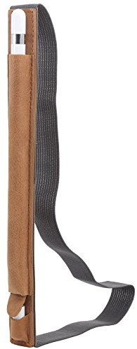 StilGut Leder-Hülle, Tasche, Halter geeignet für Apple Pencil für iPad Pro12,9 aus Leder mit Lightning-Adapter-Fach, Cognac Vintage