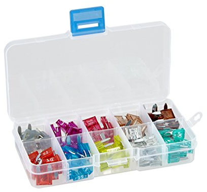 baytronic 100-teiliges Kfz-Sicherungssortiment Mini/großes Sicherungs-Set Mini inkl. Box (2A - 30A)