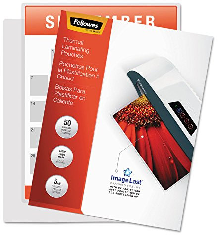 Fellowes, Inc Laminierfolien, Brief, 5mil, 11–1/5,1 x 22,9 cm 100/BOX, glänzend, transparent