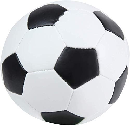 Lena 62177EC Soft-Fußball schwarz/weiß 13 cm - Softball Fußball aus Schaumstoff für langen Ballspielspaß, Kinder Schaumstoffball indoor & outdoor