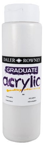 Daler-Rowney Graduate - Pintura acrílica (bote de 500 ml), color blanco perla
