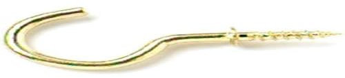 Merriway® BH01115 (20 Pcs) EB Brass Plated Shouldered Cup Mug Hooks, 25 mm (1 inch) - Pack of 20 Pieces