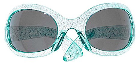 NET TOYS XXL 70er Jahre Brille Party Sonnenbrille blau Damen Glitzer Partybrille Disco Star Funbrille Retro Space Spaßbrille Glitter Sunglasses