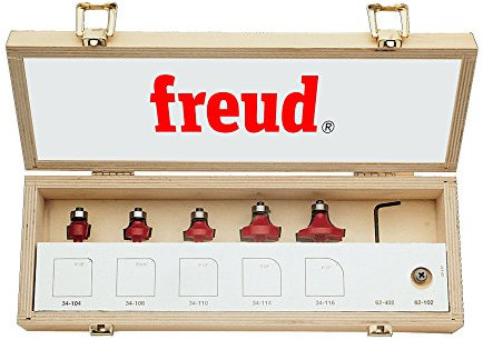 Freud 89-102: 5 Piece Round Over/Beading Bit Set (1/4 Shank)