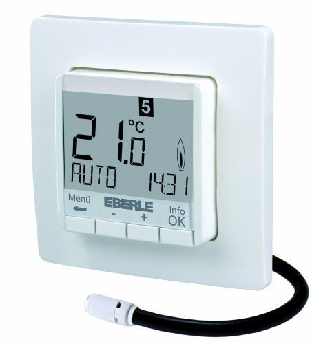 Eberle ws 527 8134 55 100 FIT 3L Raumthermostat Unterputz, Reinweiß