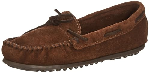 Minnetonka Children's Suede Moccasin, Chocolate 8 Little Kid