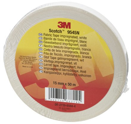 3M 9545NW15 Ruban adhésif toilé Scotch® blanc (L x l) 50 m x 15 mm 1 pc(s)