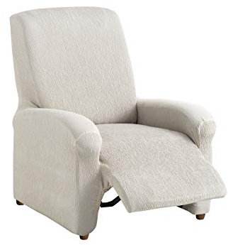 Textil-home Stretchhusse für Relaxsessel Komplett TEIDE, 1 Sitzer - 70 a 100Cm. Farbe Elfenbein