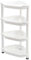 Macallen Bathroom Corner Shelf Storage Unit Freestanding Caddy Plastic White