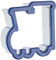 Ausstechform, main colour blau, Zug Form