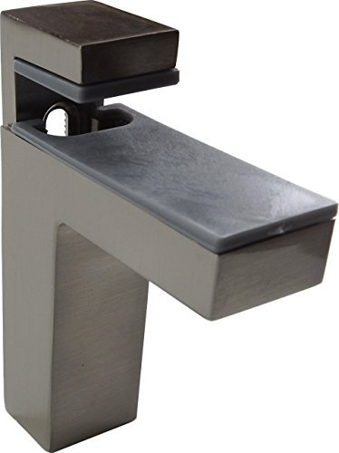 Quellmalz 8-50mm edelst. Tablar-Klemmträger Bodenträger TS Materialstärke 8-50 mm Zamak Edelstahl-Effekt