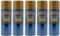 5x Hammerite Smooth Gold Metal Spray Paint 400ml x5 Aerosol Tins