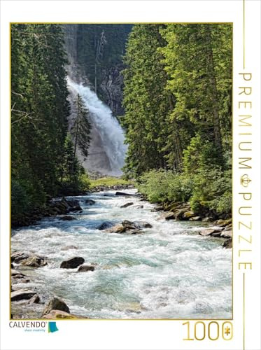 CALVENDO Puzzle Krimmler Ache mit unterem Wasserfall | 1000 Teile Lege-Größe 48 x 64 cm Foto-Puzzle für glückliche Stunden